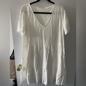 Altar’d State white dress with simple stripes